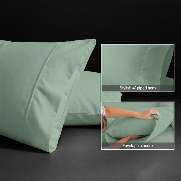 Deluxe 600 Thread Count 100% Cotton Pillow Envelope Cases