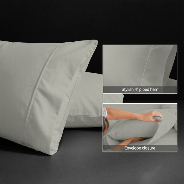 Deluxe 600 Thread Count 100% Cotton Pillow Envelope Cases