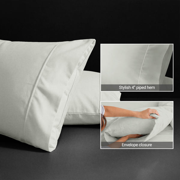 Luxury 800 Thread Count 100% Cotton Pillow Envelope Cases