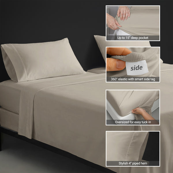 Luxury 800 Thread Count 100% Cotton Sheet Set