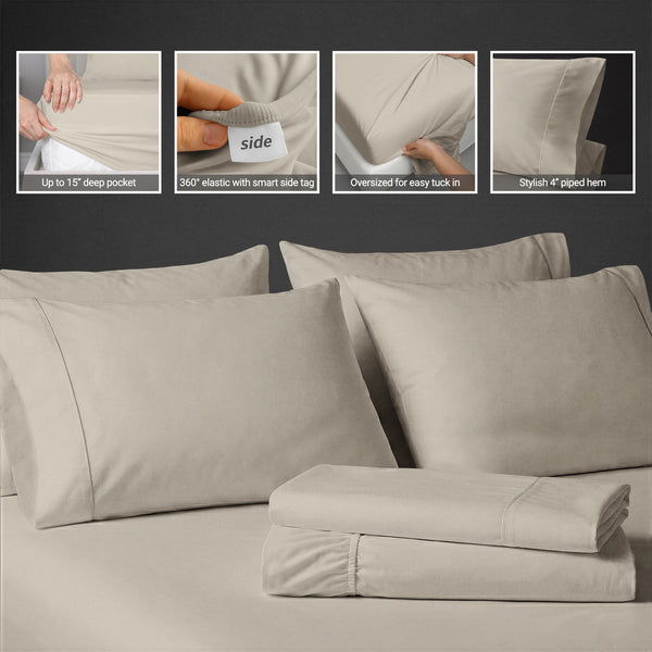 Luxury 800 Thread Count 100% Cotton Sheet Set