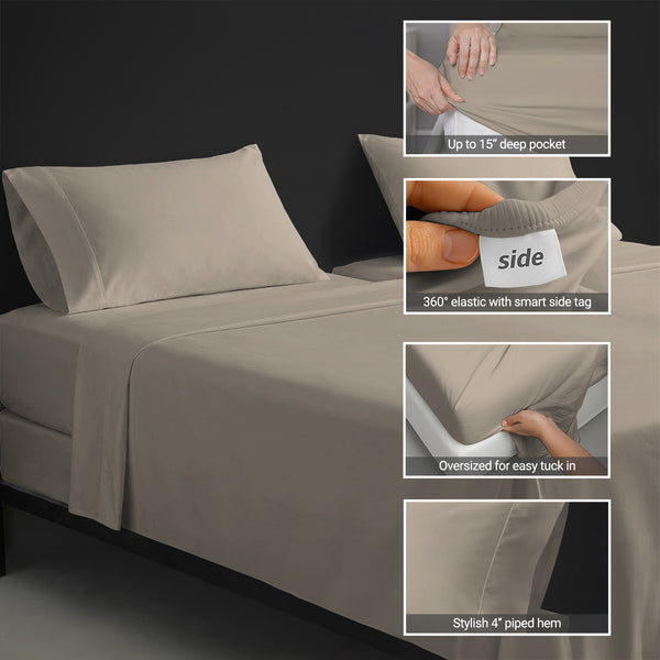 Deluxe 600 Thread Count 100% Cotton Sheet Set