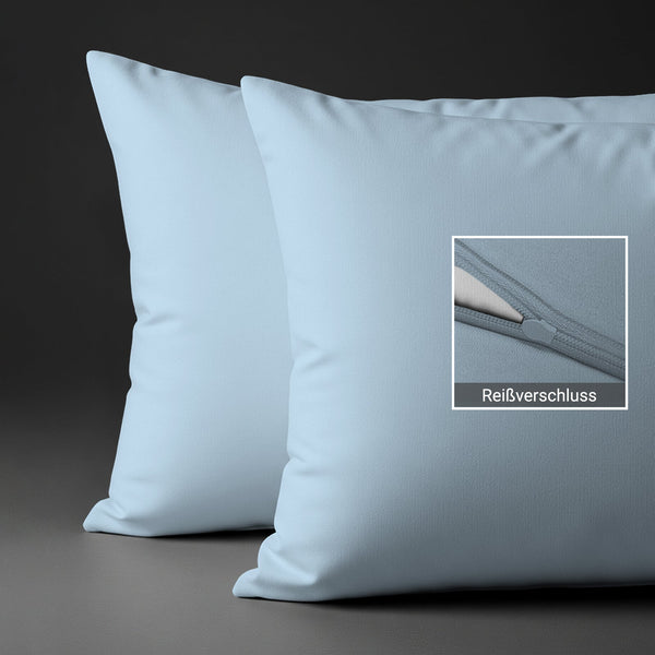 Premium Kissenbezüge mit 400 Fadenzahl aus 100% Baumwolle (2er-Set) - 2 tlg. Kissenbezüge - 50 x 75 cm - Hedge Green