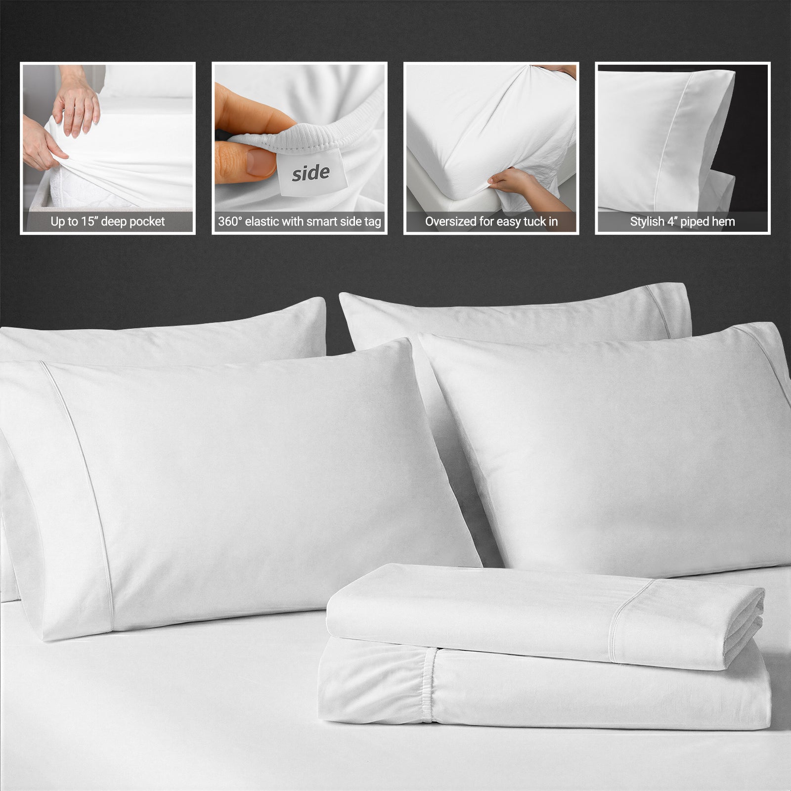 Premium 400 Thread Count 100% Cotton Sheet Set