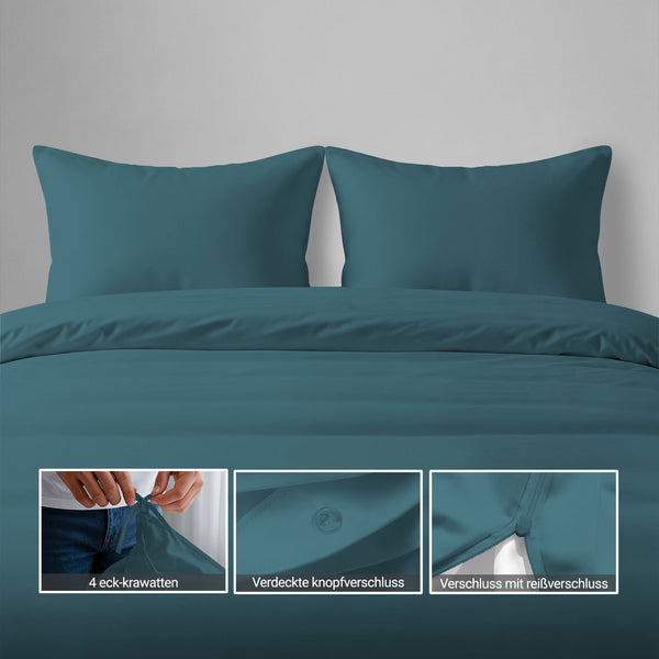 Premium Bettbezug-Set mit 400 Fadenzahl aus 100% Baumwolle