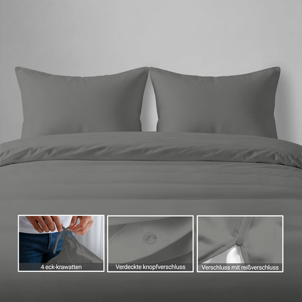 Premium Bettbezug-Set mit 400 Fadenzahl aus 100% Baumwolle