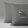 Premium Kissenbezüge mit 400 Fadenzahl aus 100% Baumwolle (2er-Set) - 2 tlg. Kissenbezüge - 40 x 80 cm - Pearl Grey