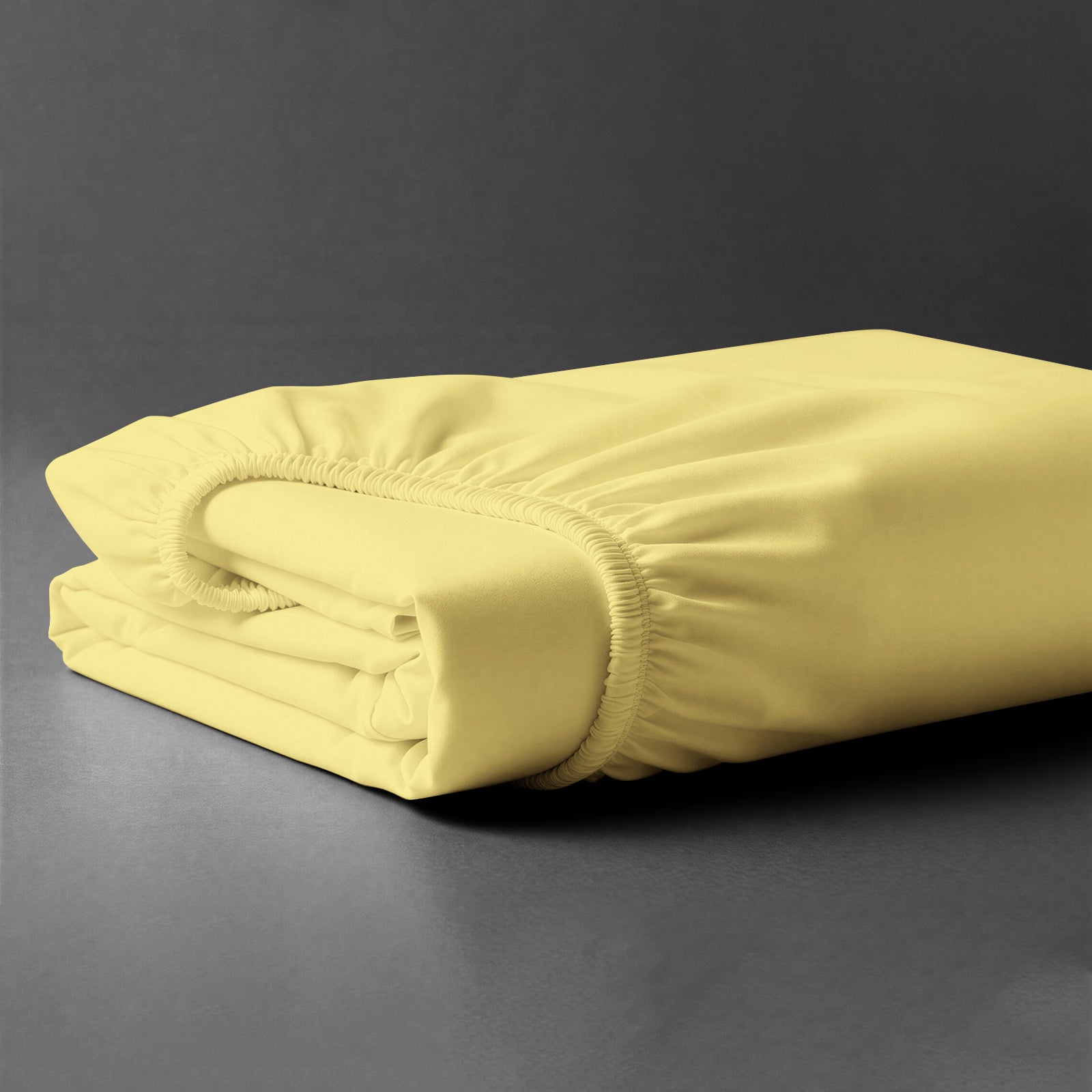 Pizuna luxury cotton king fitted sheet Mellow Yellow 800 thread count long staple cotton folded