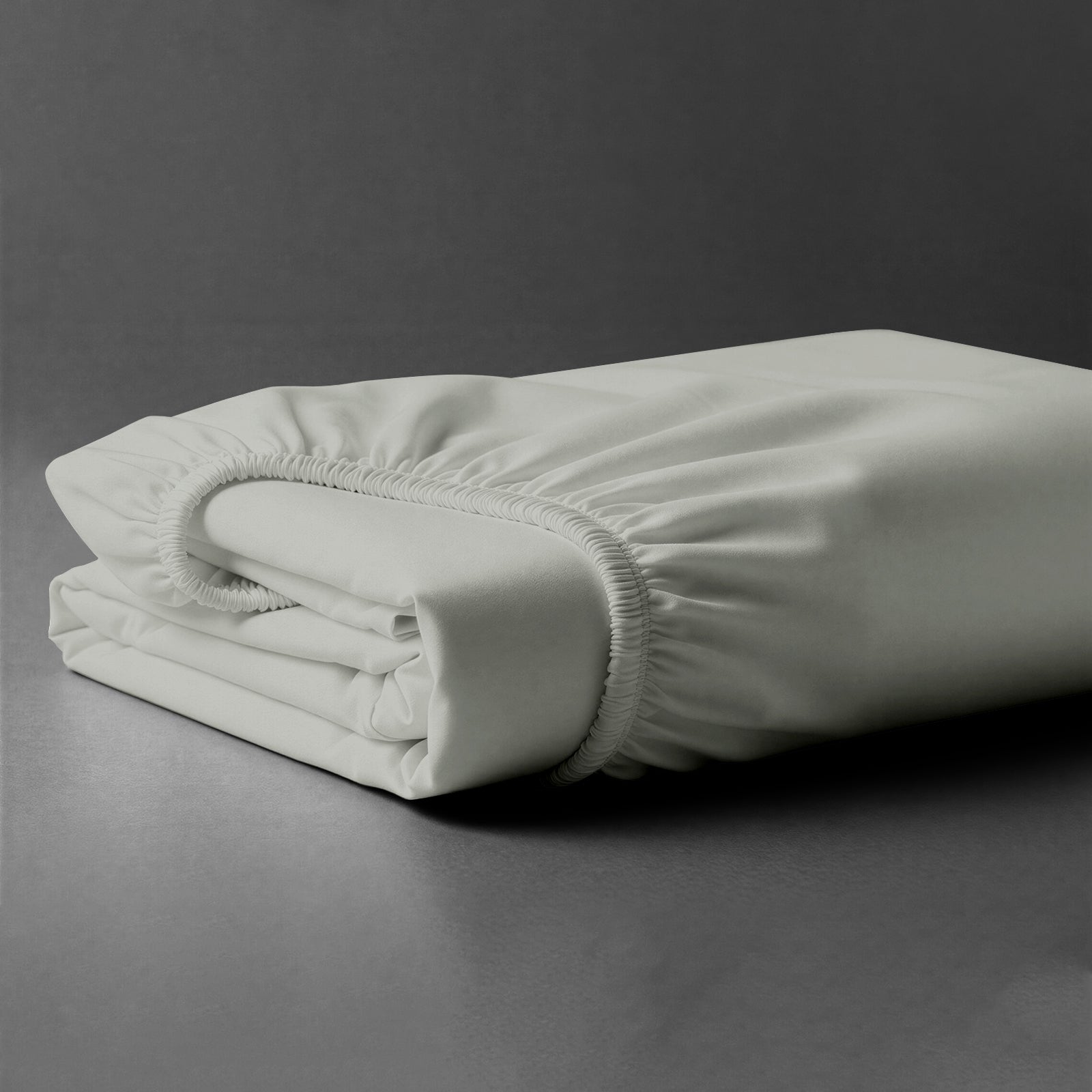 Folded Pizuna luxurious cotton Single size fitted sheet silver 1000 thread count long staple cotton