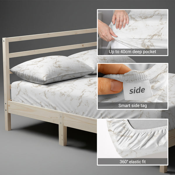 Premium 400 Thread Count 100% Cotton Fitted Sheet