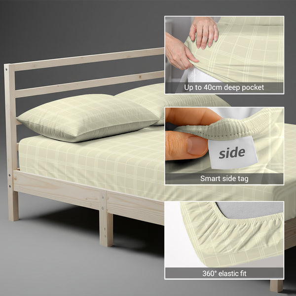 Premium 300 Thread Count 100% Cotton Fitted Sheet