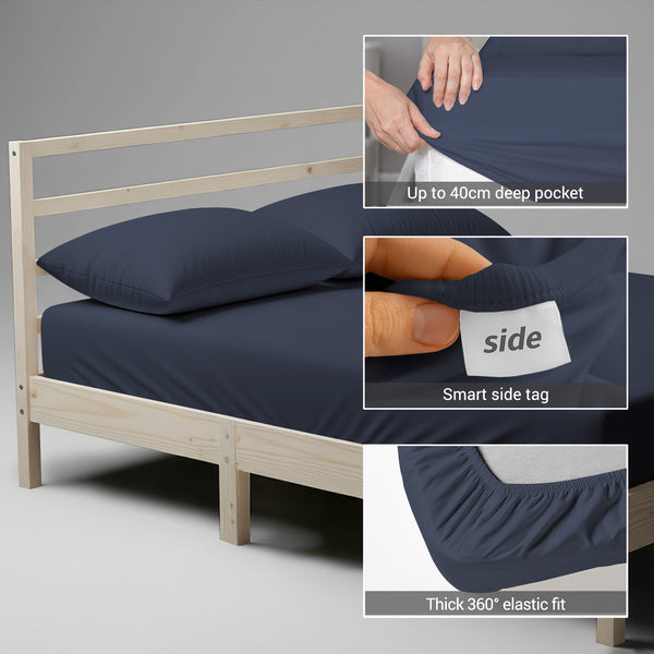 Deluxe 600 Thread Count 100% Cotton Fitted Sheet