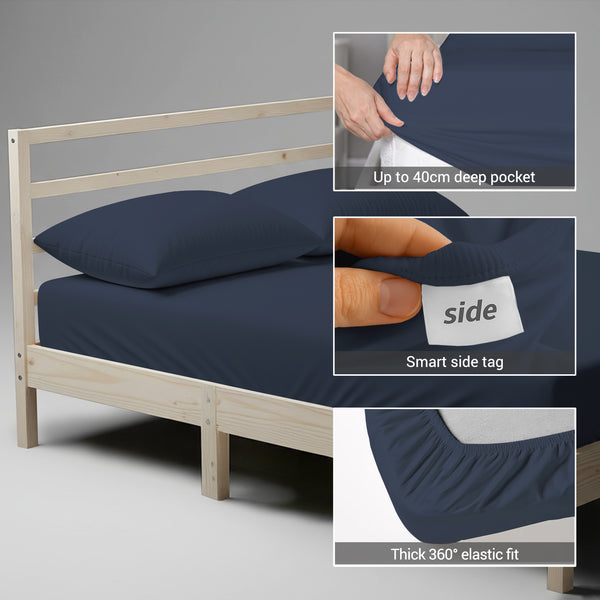 Premium 400 Thread Count 100% Cotton Fitted Sheet
