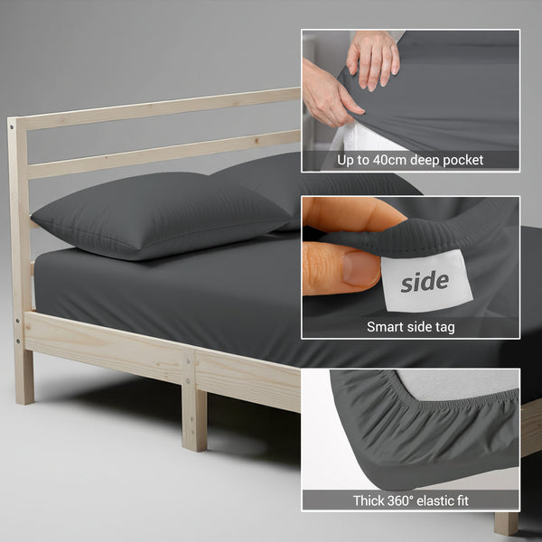 Deluxe 600 Thread Count 100% Cotton Fitted Sheet