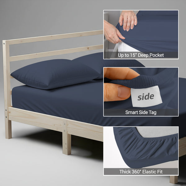 Luxury 800 Thread Count 100% Cotton Fitted Sheet