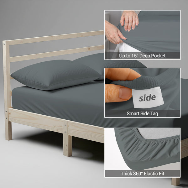 Luxury 800 Thread Count 100% Cotton Fitted Sheet