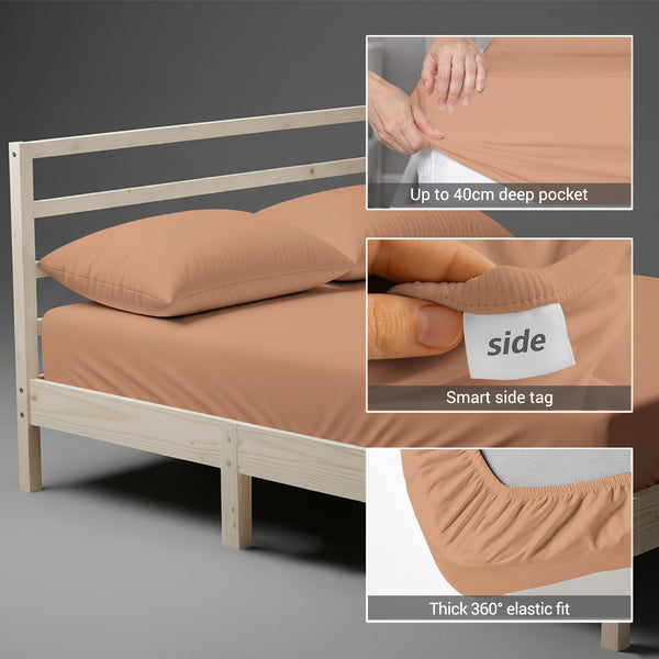 Premium 400 Thread Count 100% Cotton Fitted Sheet