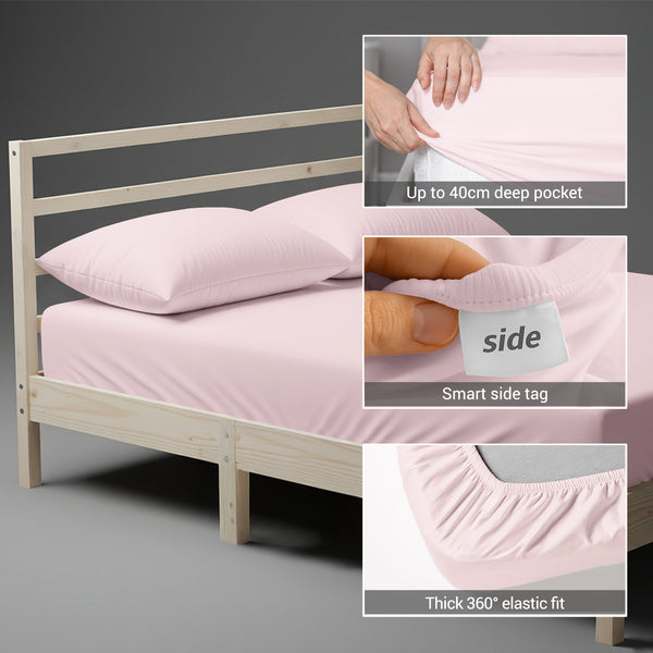 Deluxe 600 Thread Count 100% Cotton Fitted Sheet