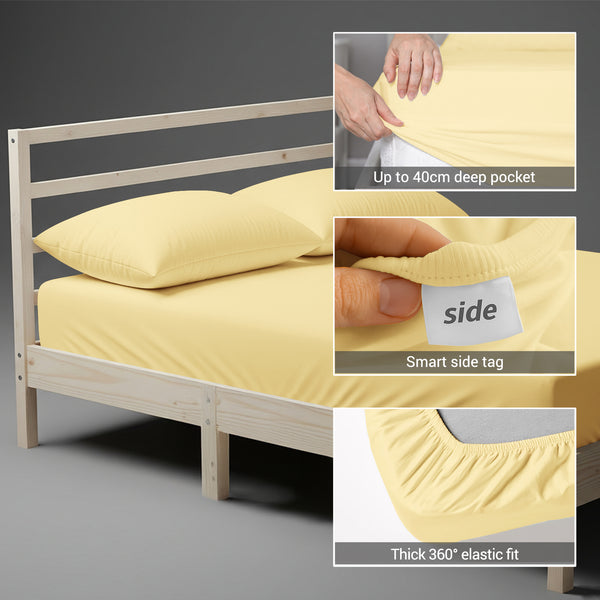 Premium 400 Thread Count 100% Cotton Fitted Sheet