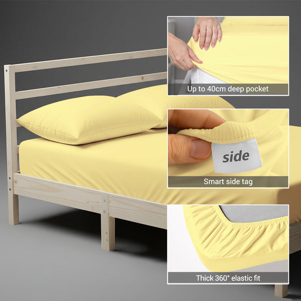 Premium 400 Thread Count 100% Cotton Fitted Sheet