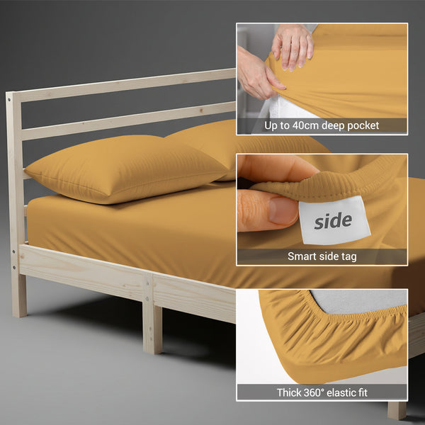 Premium 400 Thread Count 100% Cotton Fitted Sheet
