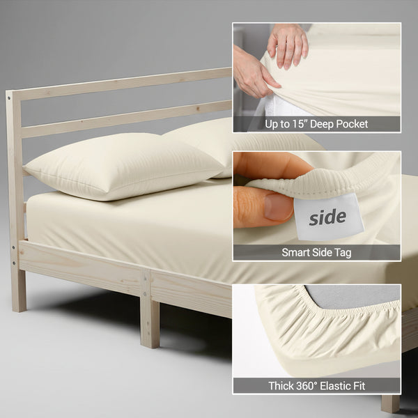 Luxury 800 Thread Count 100% Cotton Fitted Sheet
