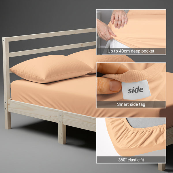 Premium 400 Thread Count 100% Cotton Fitted Sheet