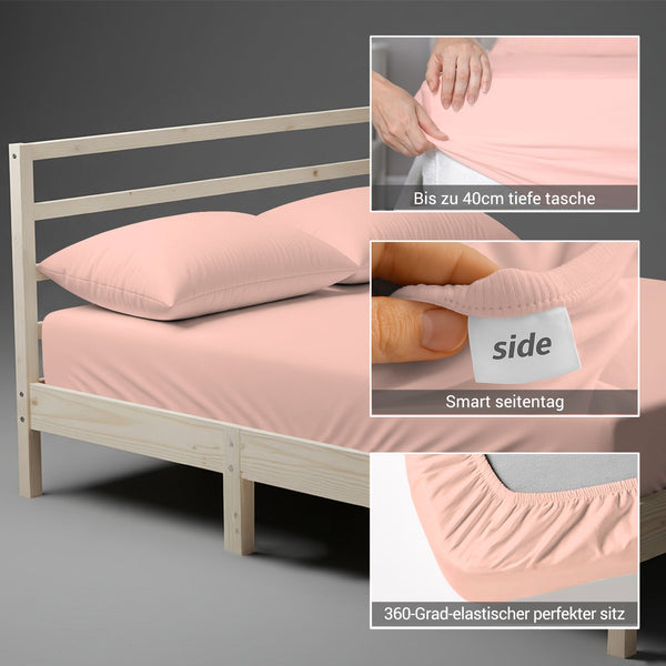 Deluxe Spannbettlaken mit 600 Fadenzahl aus 100% Baumwolle