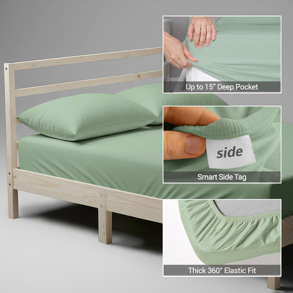 Luxury 800 Thread Count 100% Cotton Fitted Sheet
