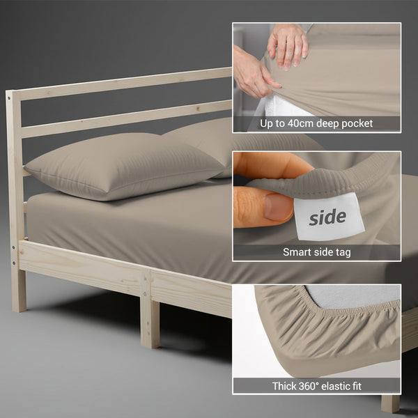 Deluxe 600 Thread Count 100% Cotton Fitted Sheet
