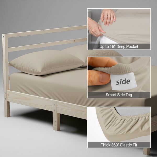 Luxury 800 Thread Count 100% Cotton Fitted Sheet
