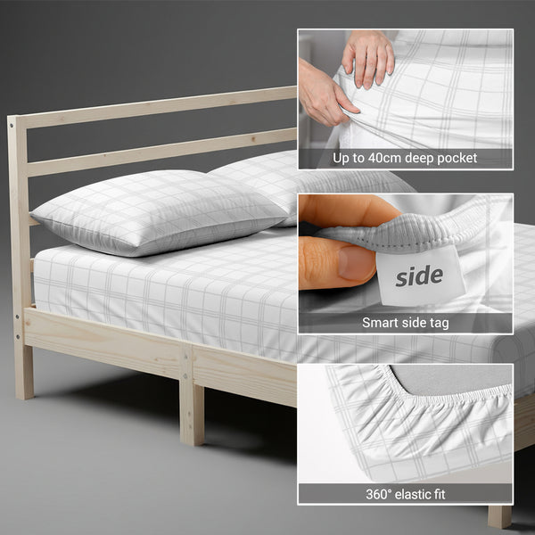 Premium 300 Thread Count 100% Cotton Fitted Sheet