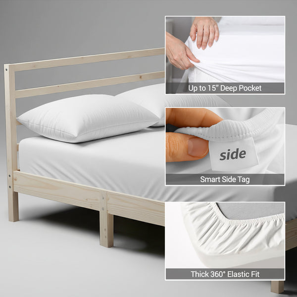 Luxury 800 Thread Count 100% Cotton Fitted Sheet