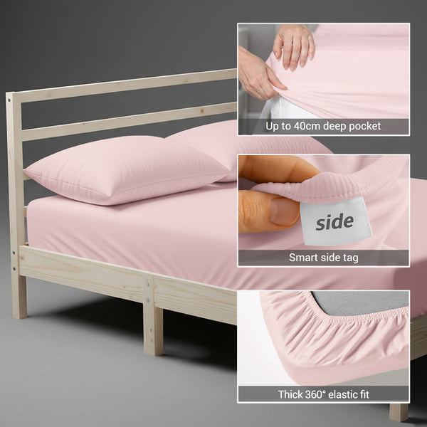 Percale 100% Cotton Fitted Sheet