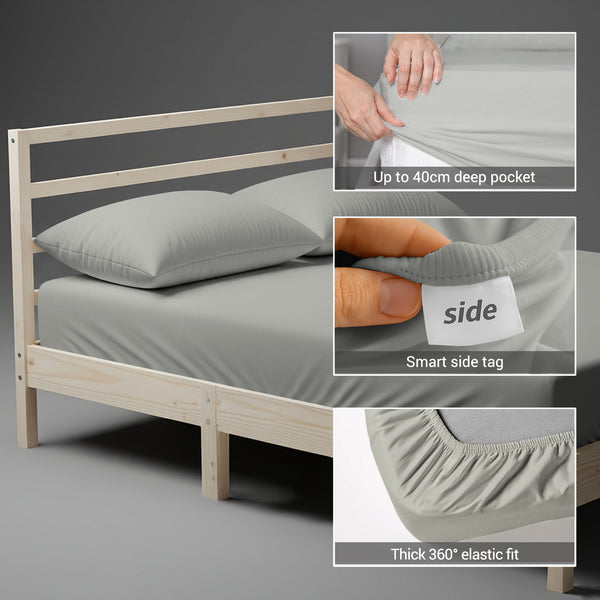 Percale 100% Cotton Fitted Sheet