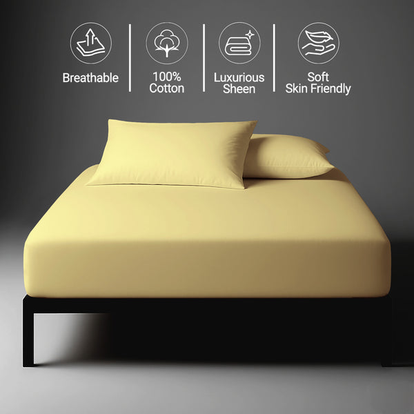 Deluxe 600 Thread Count 100% Cotton Fitted Sheet