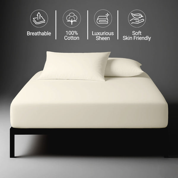 Deluxe Spannbettlaken mit 600 Fadenzahl aus 100% Baumwolle
