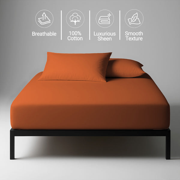 Premium 400 Thread Count 100% Cotton Fitted Sheet
