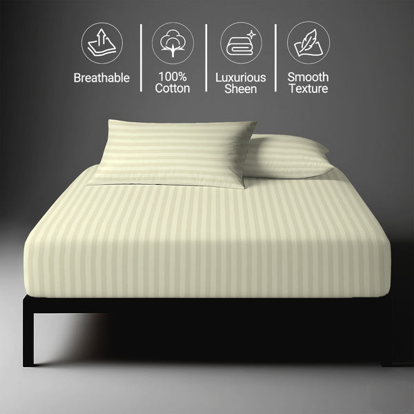 Premium 300 Thread Count 100% Cotton Fitted Sheet