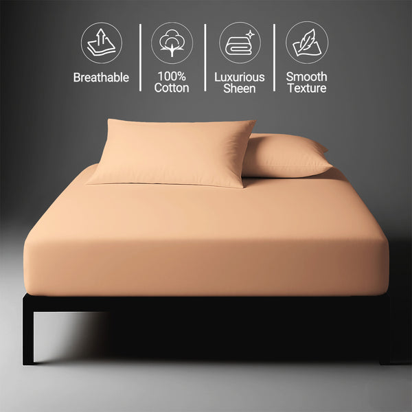 Premium 400 Thread Count 100% Cotton Fitted Sheet