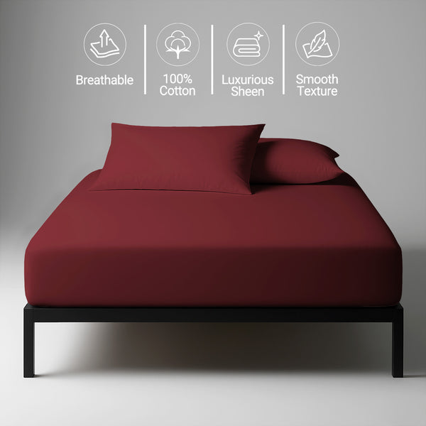 Premium 400 Thread Count 100% Cotton Fitted Sheet