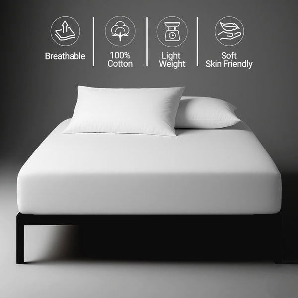 Percale 100% Cotton Fitted Sheet