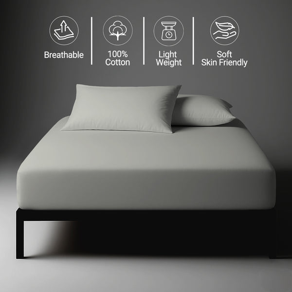 Percale 100% Cotton Fitted Sheet