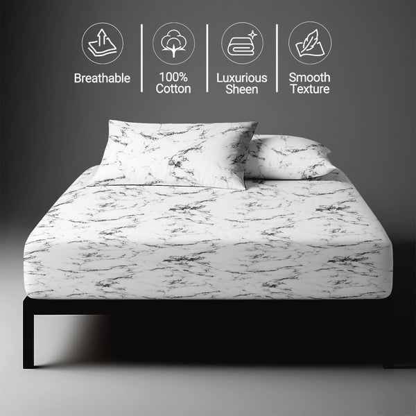 Premium 400 Thread Count 100% Cotton Fitted Sheet