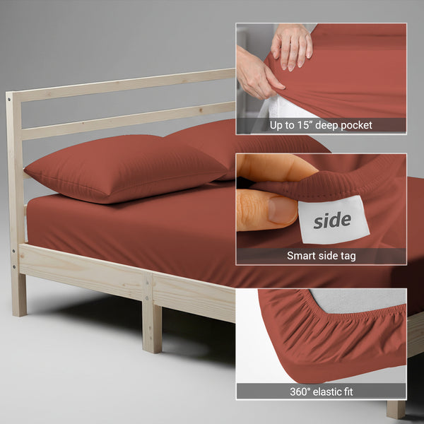 Premium 400 Thread Count 100% Cotton Fitted Sheet