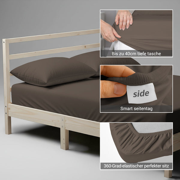 Premium 400 Thread Count 100% Cotton Fitted Sheet