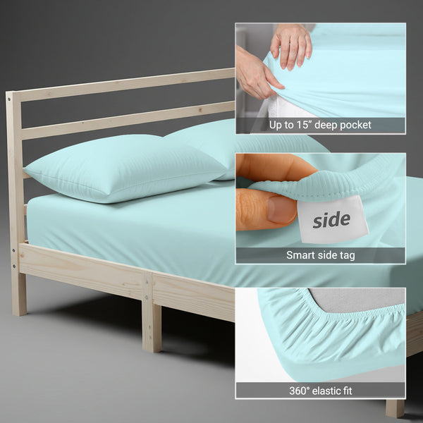 Premium 400 Thread Count 100% Cotton Fitted Sheet