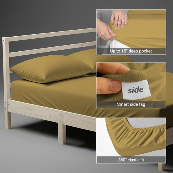 Premium 400 Thread Count 100% Cotton Fitted Sheet