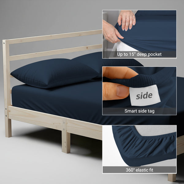 Premium 400 Thread Count 100% Cotton Fitted Sheet