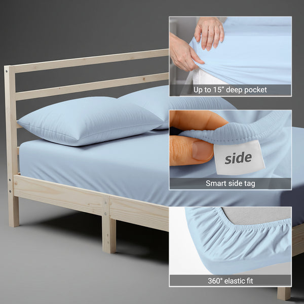 Premium 400 Thread Count 100% Cotton Fitted Sheet